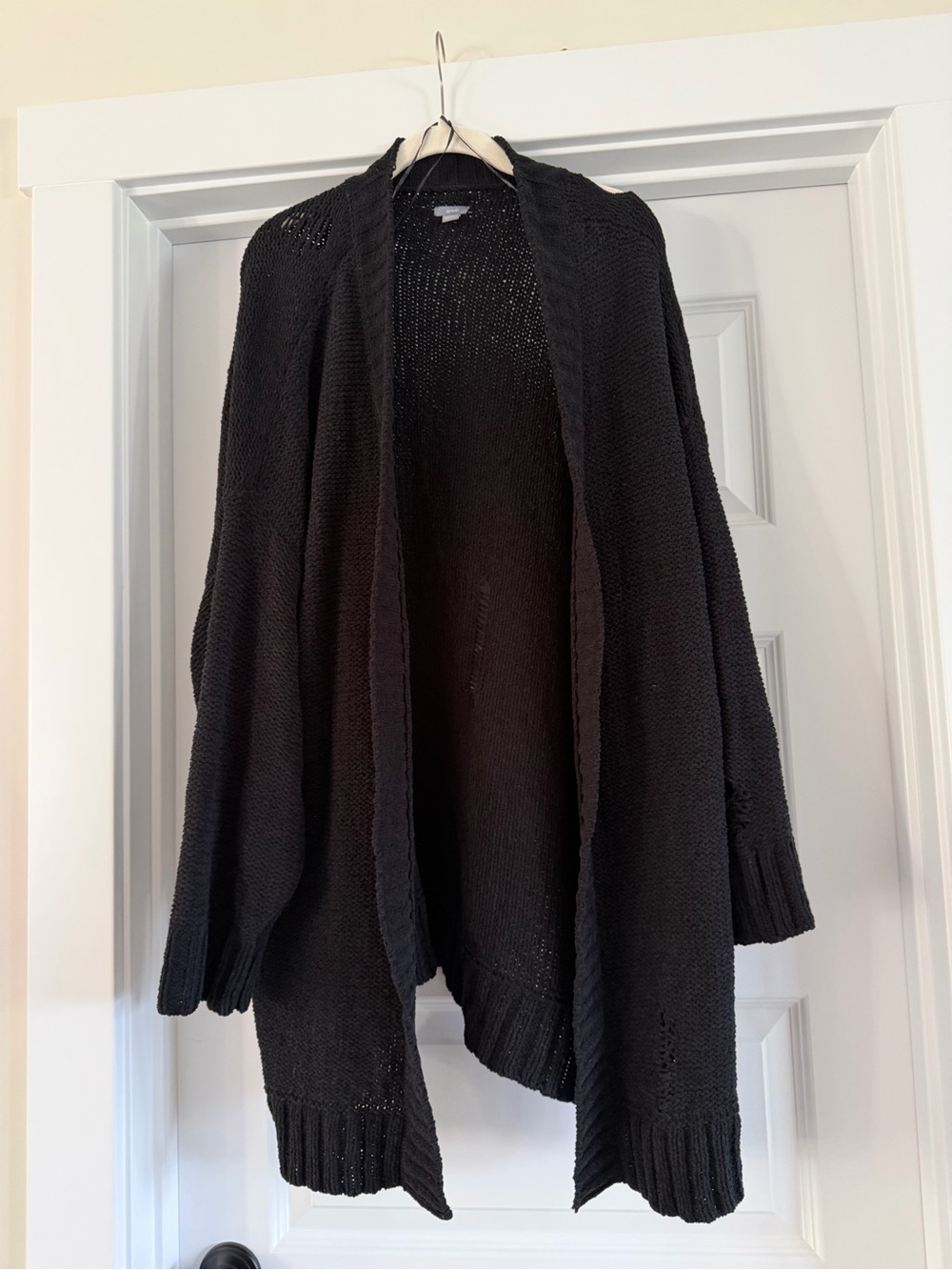 Aerie Black Cardigan w/Distressing details